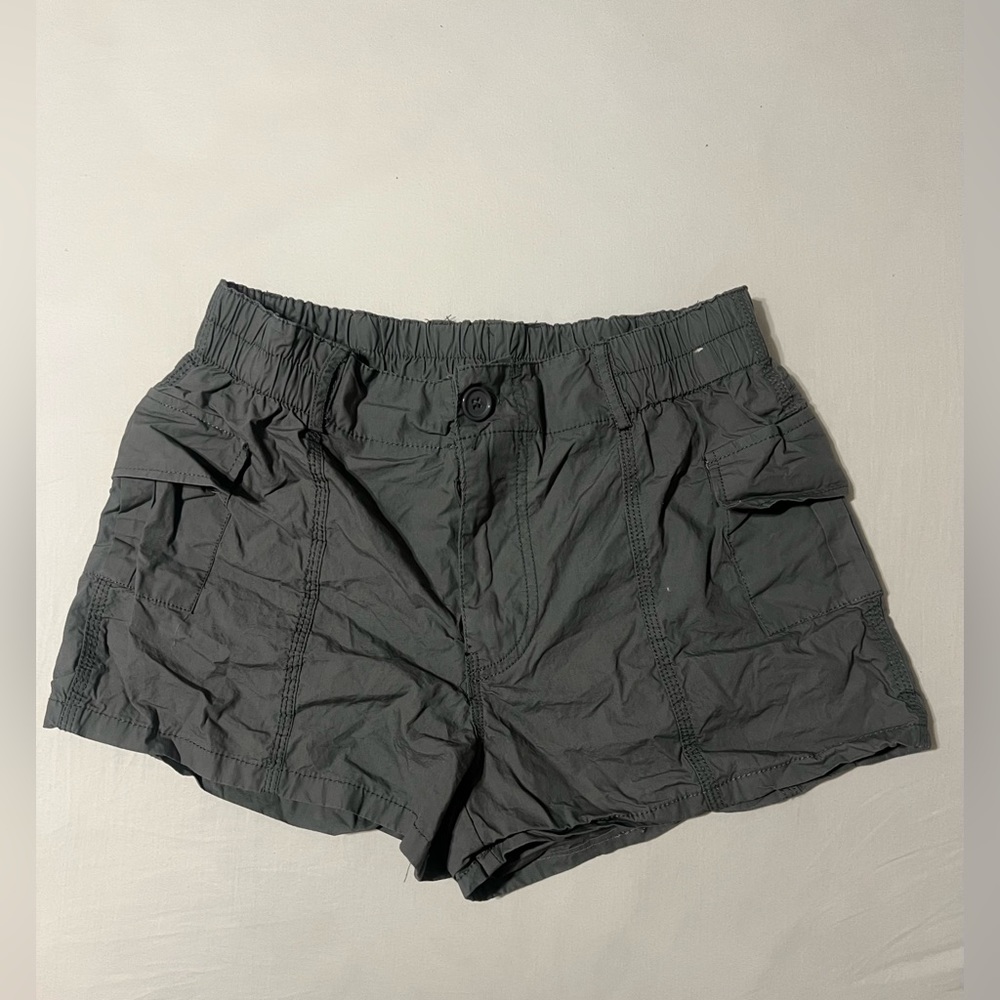 Gray cargo shorts